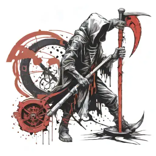 Reaper Holding A Scythe