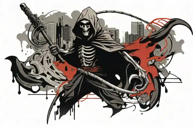 Reaper Holding A Scythe