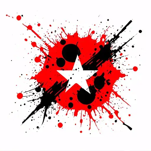 Ramstein Icon With Red Color Trash Polka