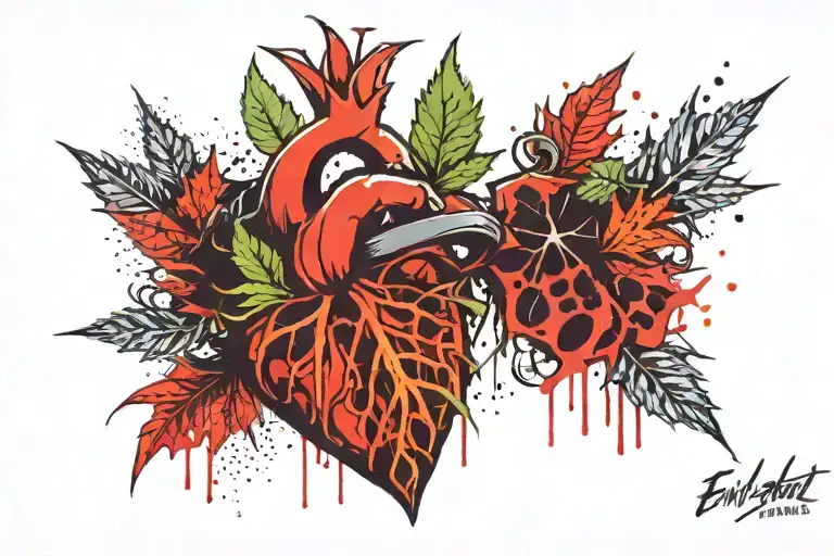 Evil Heart Cannabis Leaves