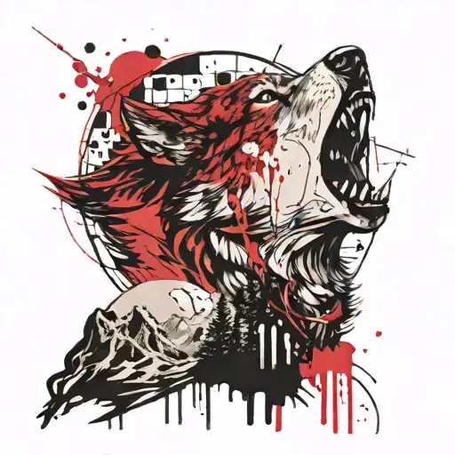 Wolf Howling At The Moon