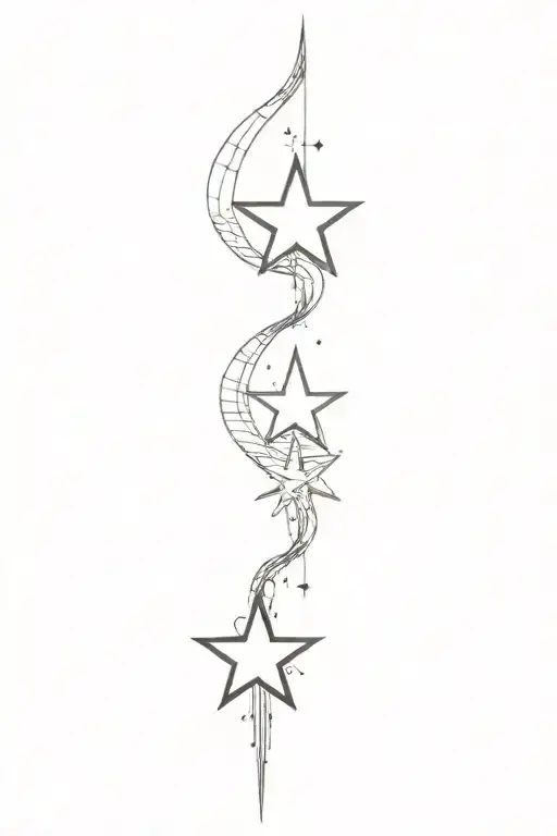 Black Stars With Expresive Ornamnets Of Martin Flacher