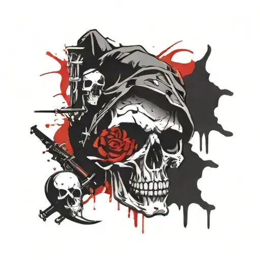 Reaper With Skulls