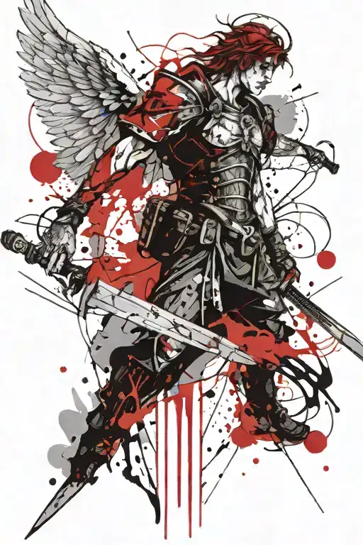 Angel Holding A Sword