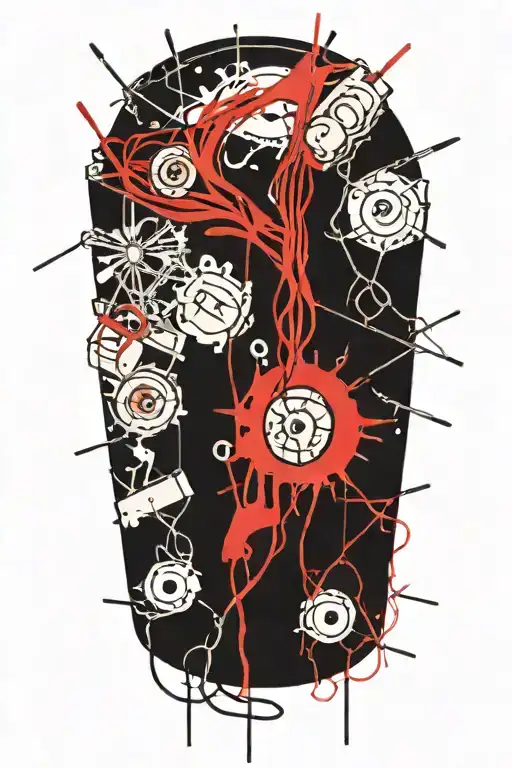 Sewing Needles And Thread Attached