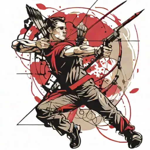 Archer Shooting An Arrow