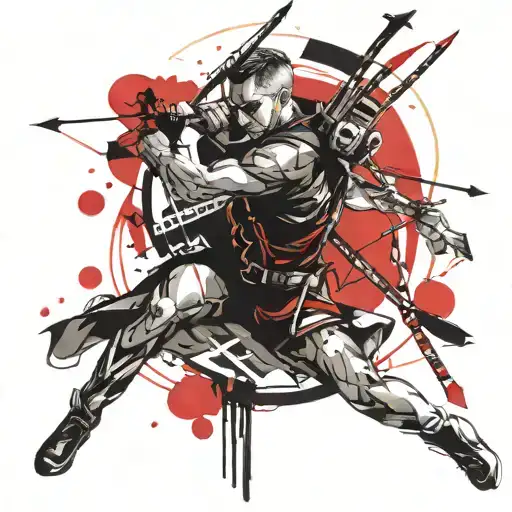 Archer Shooting An Arrow