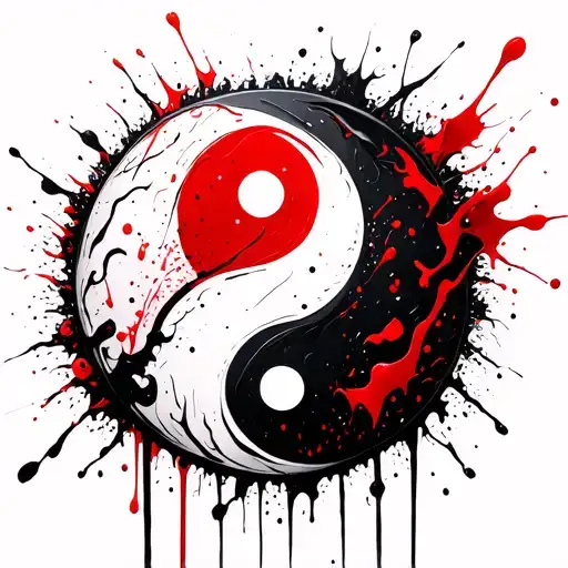 Yin Yang Symbol Surrounded