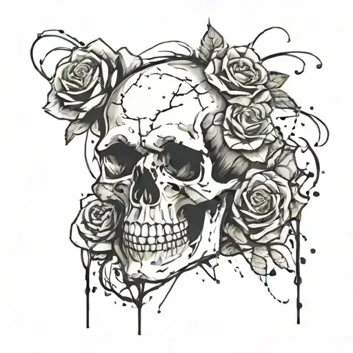 Skull And Rose