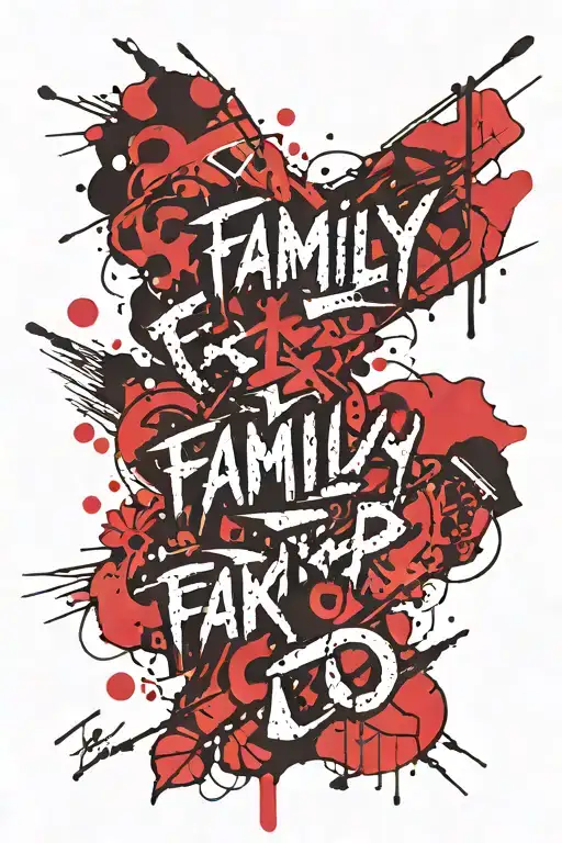 Simple Word 'Family' Written
