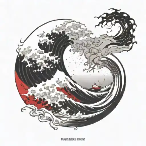 Hokusai Waves Black White And Gray