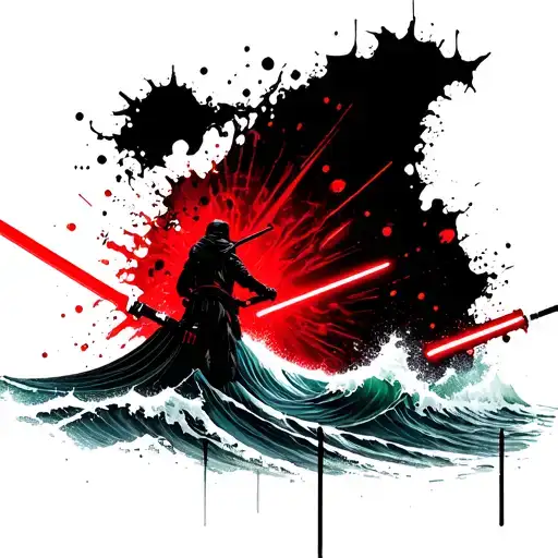 Jedi In Top Of The Ocean Waves