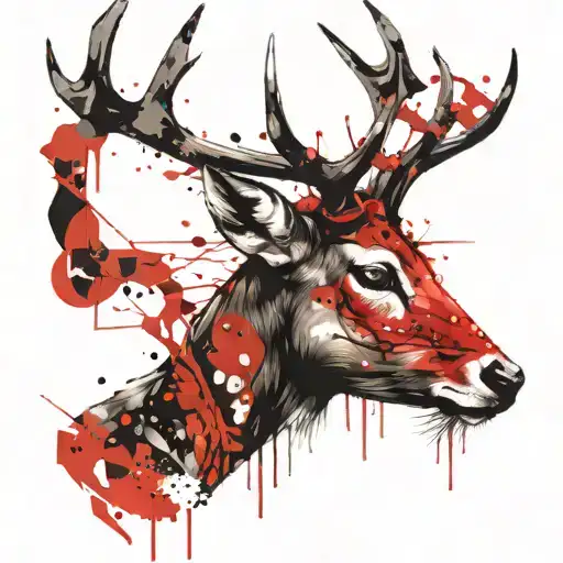 Male Deer Looking Straight