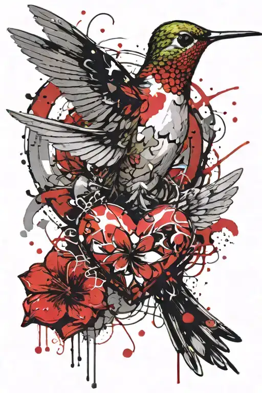 Hummingbird Carrying Heart