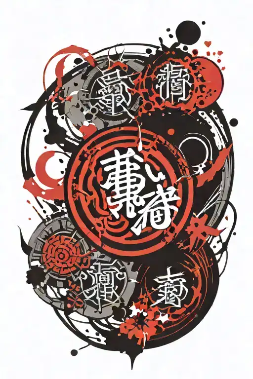 Circle Shape With Kanji Inside Representing The Client's