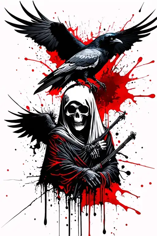 Grim Reaper And Raven