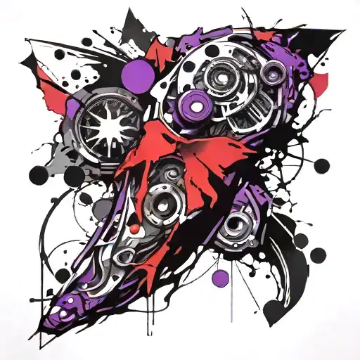 Purple And Black Sleeve