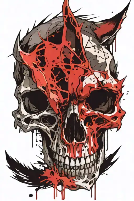 Evil Wolf Skull Soft Shading