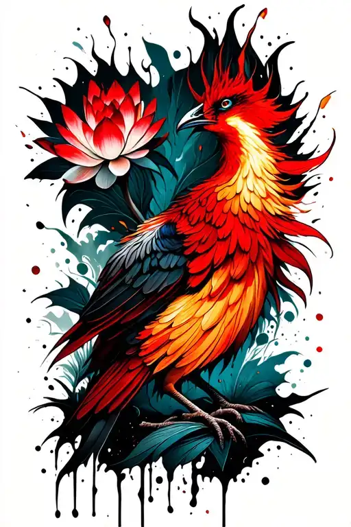 Fiery Phoenix Lotus Flowers