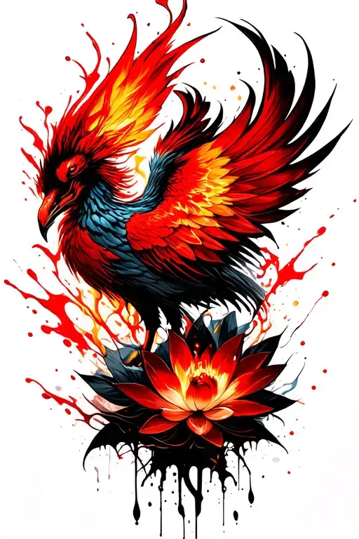 Fiery Phoenix Lotus Flowers