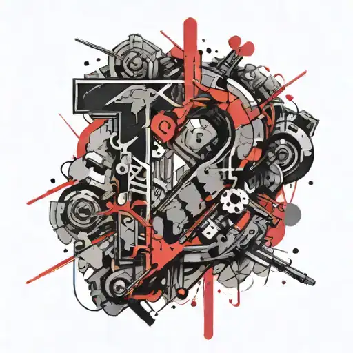 Cyberpunk Style Letter D