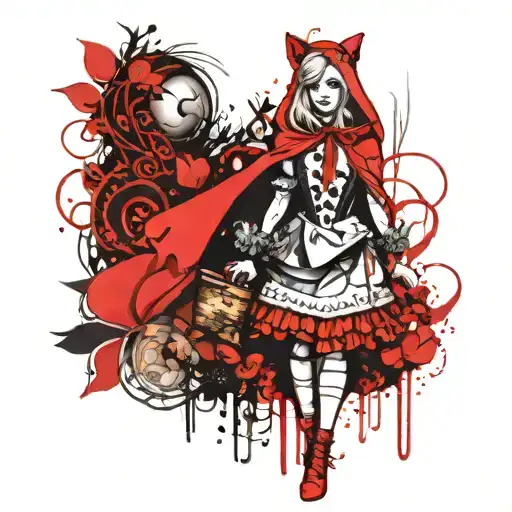 Alice In Wonderland And Little Red Riding Hood