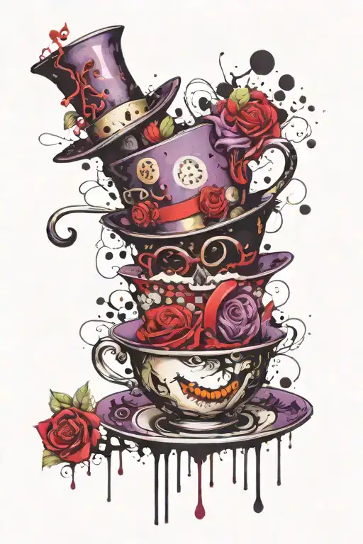Mad Hatter Tea Party Purple And Black