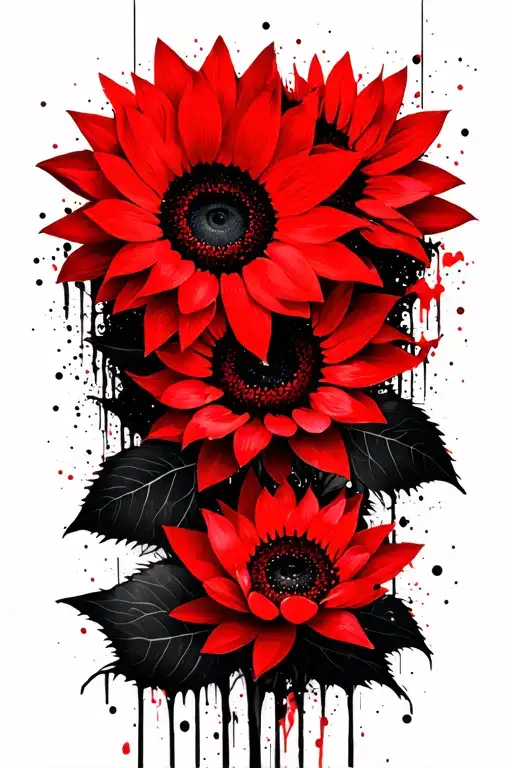 Sunflowers And Lotus Flowers