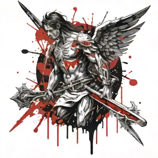 Angel Holding A Sword