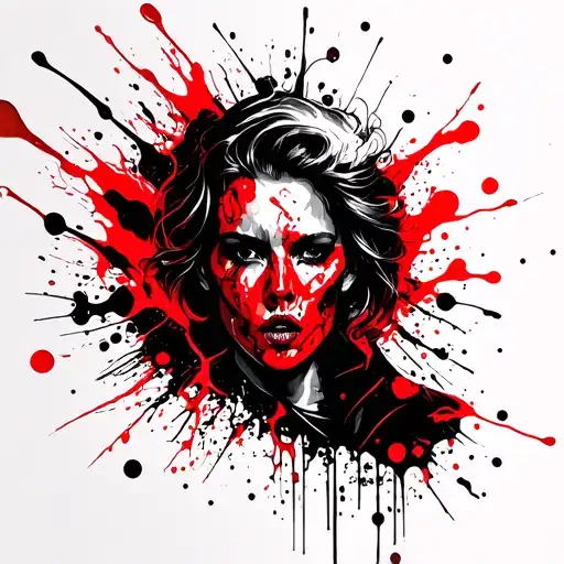 Black Tattoo With Red