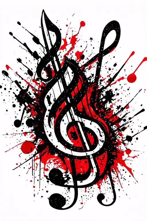 Music Notes Intertwined