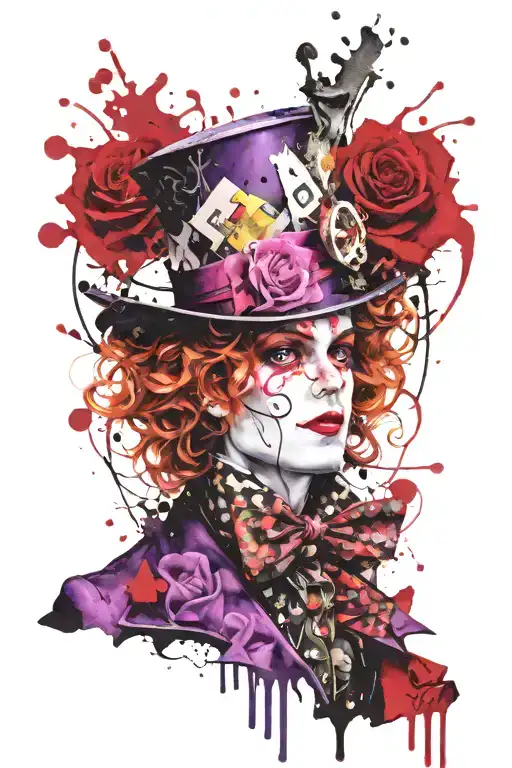 Alice In Wonderland Mad Hatter Purple And Black