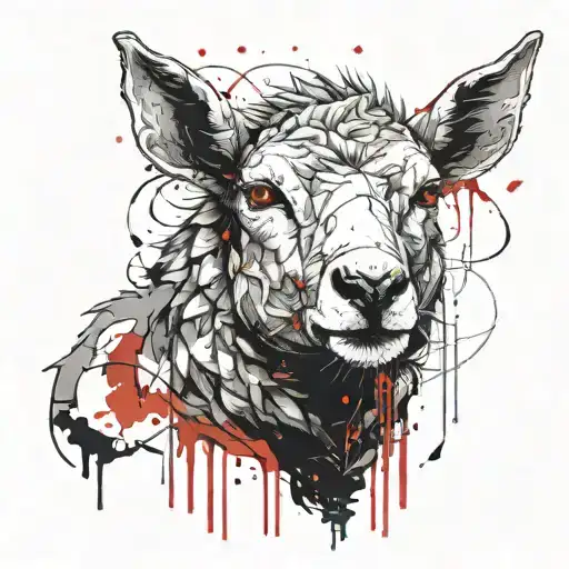 Lamb Head On Wolf Head