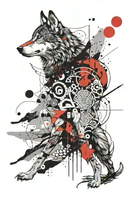 Turkish Wolf And Moon