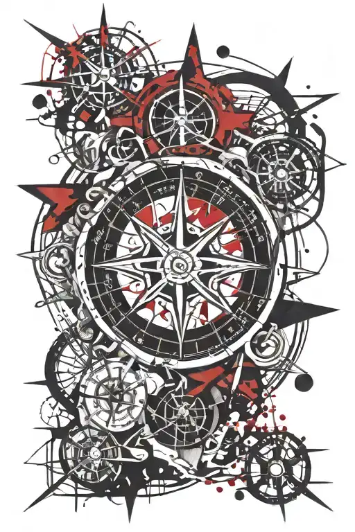 A Compass Rose Intertwined With A Winding Road Symbolizing Your Love For Travel And Exploration