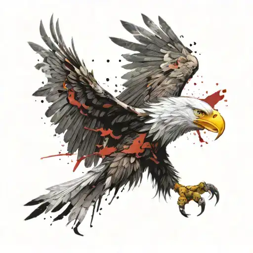 Zombie Eagle Hunting A Bird