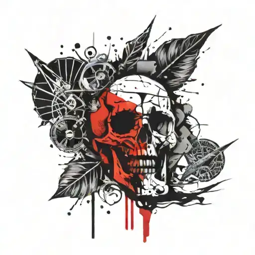 Skull In A Broken Heart