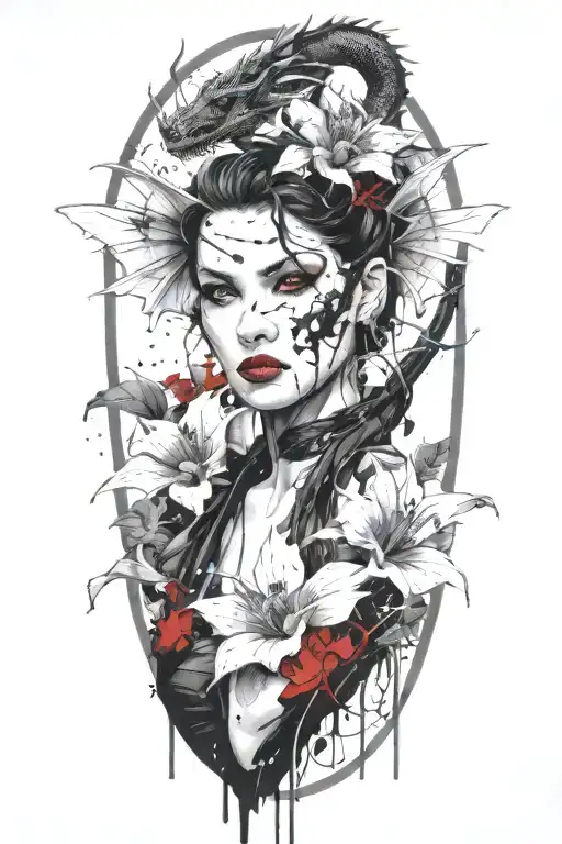 Dragon With Wings Spread