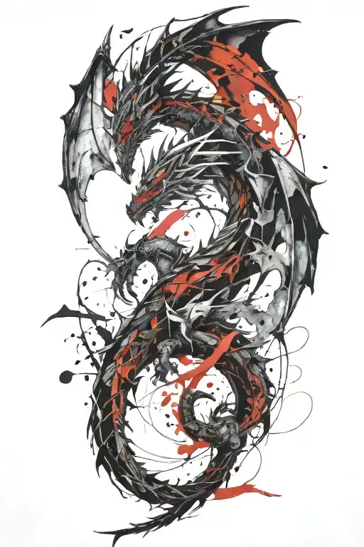 Dragon With Wings Spread