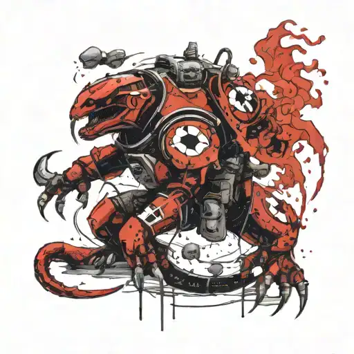 Warhammer 40K Salamander Space Marine Emerging In The Fire