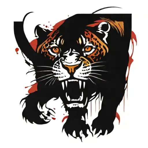 Jaguar Angry Lion