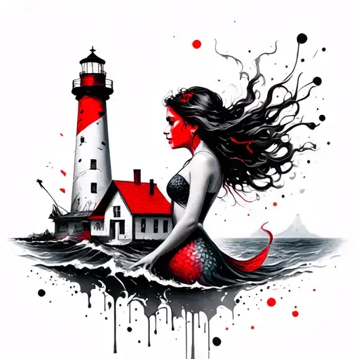 Memaid And Lighthouse