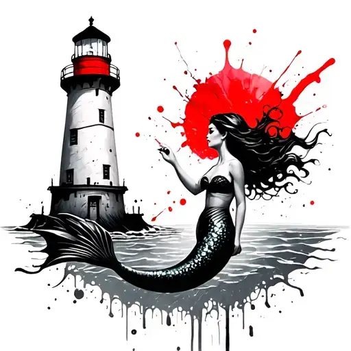 Memaid And Lighthouse