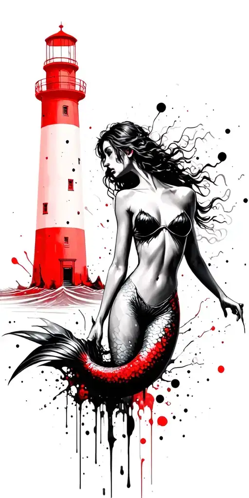 Memaid And Lighthouse