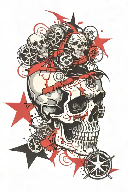 Skull And Medal For 1St Place