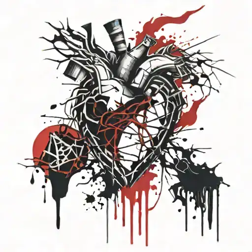 Shattered Broken Real Heart