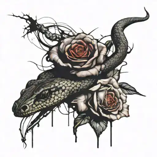 Snake In A Rose