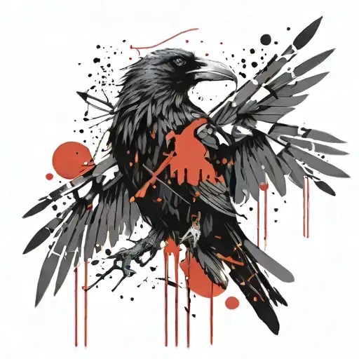 A Dead Raven With Arrows Crossed