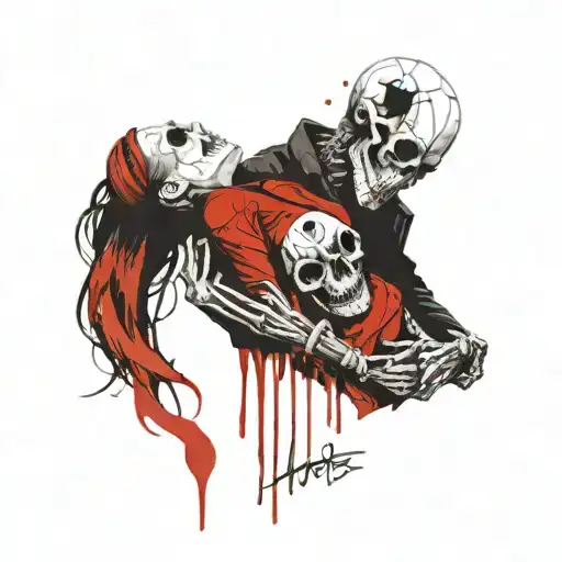 Lover Skeleton Hug Unisex