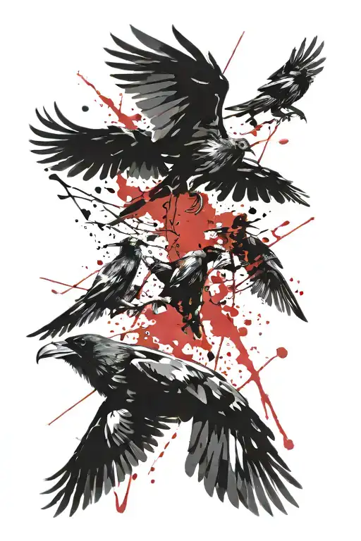 Crow Fighting Each Other